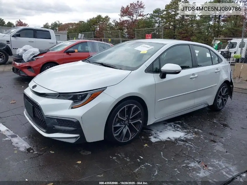 JTDS4MCE5NJ089786 2022 Toyota Corolla Se