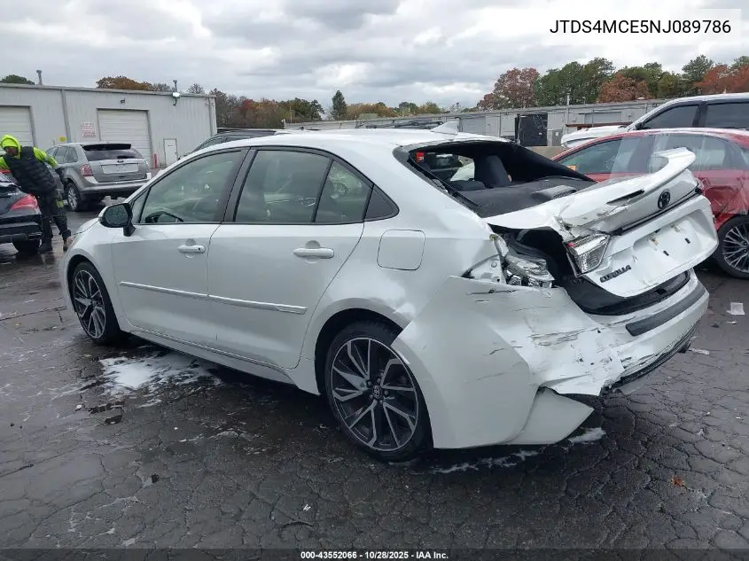 JTDS4MCE5NJ089786 2022 Toyota Corolla Se