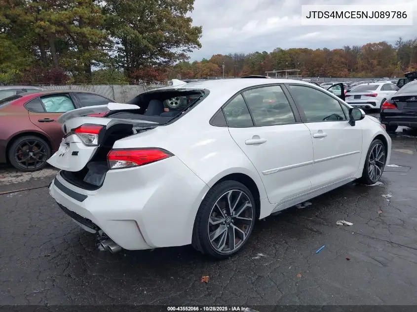 JTDS4MCE5NJ089786 2022 Toyota Corolla Se