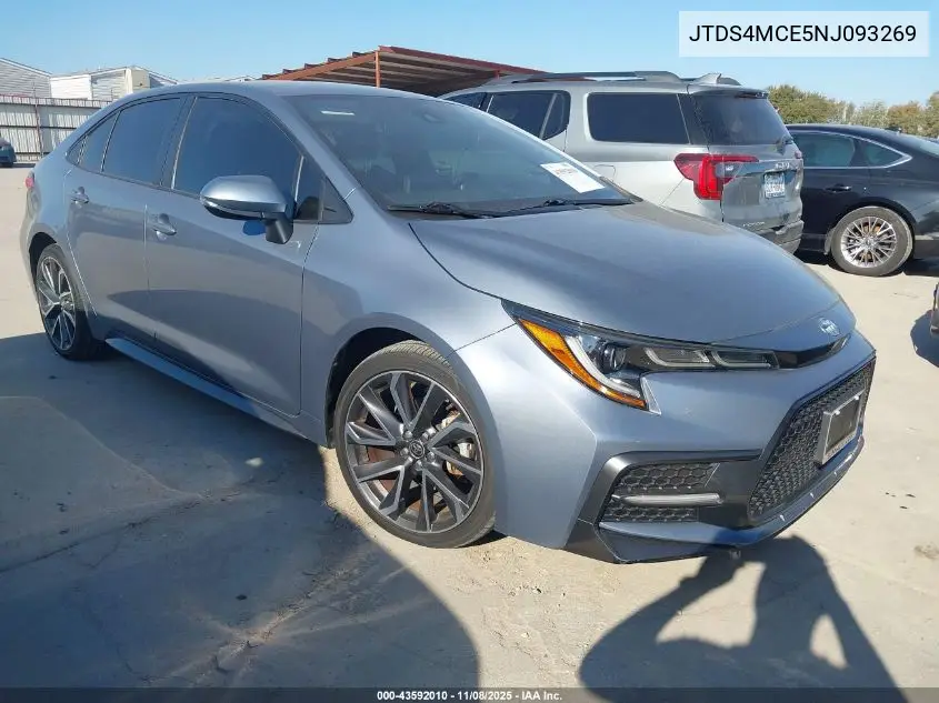 JTDS4MCE5NJ093269 2022 Toyota Corolla Se