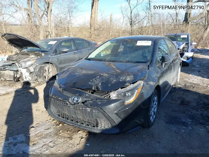 5YFEPMAE9NP342790 2022 Toyota Corolla Le