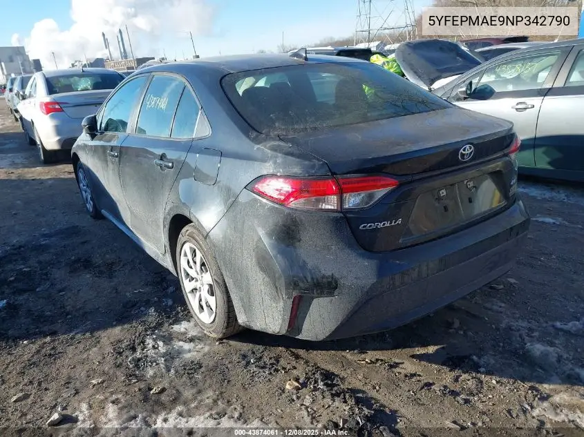 5YFEPMAE9NP342790 2022 Toyota Corolla Le