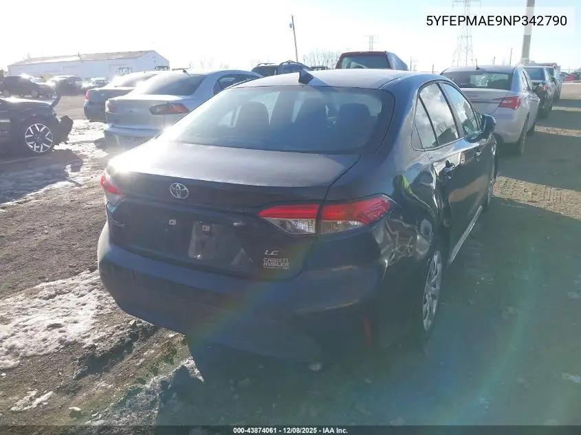 5YFEPMAE9NP342790 2022 Toyota Corolla Le