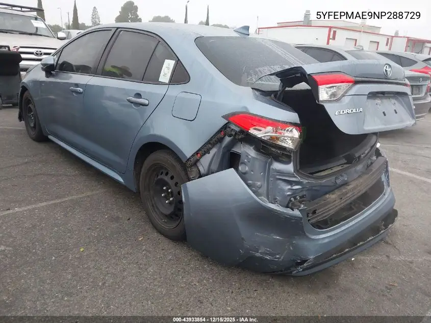 5YFEPMAE9NP288729 2022 Toyota Corolla Le