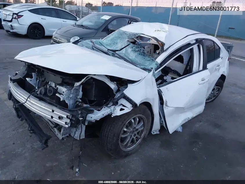 JTDEAMDE6N3001773 2022 Toyota Corolla Hybrid Le