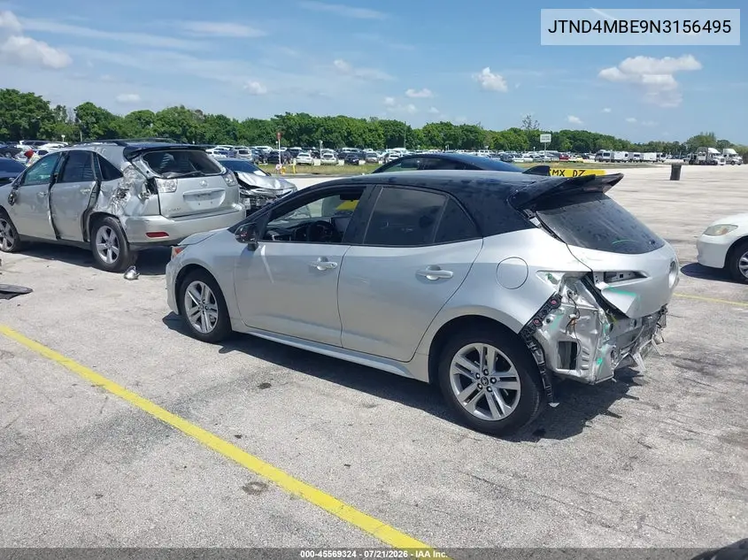 2022 Toyota Corolla Se VIN: JTND4MBE9N3156495 Lot: 45569324