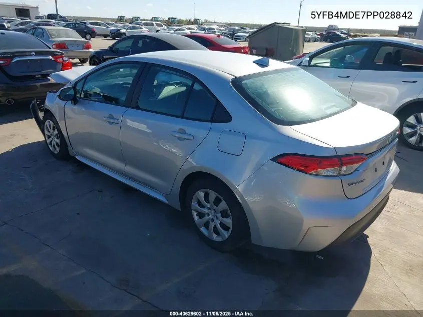 5YFB4MDE7PP028842 2023 Toyota Corolla Le