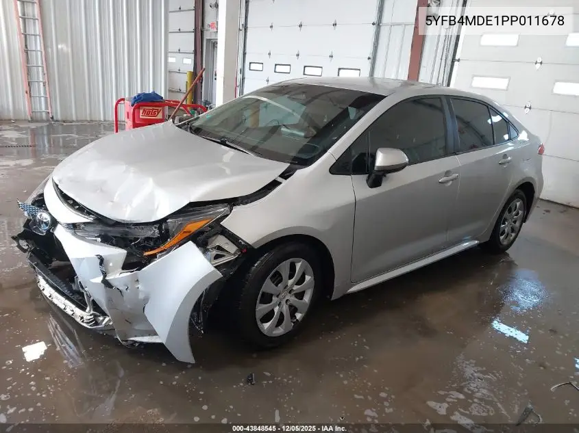 5YFB4MDE1PP011678 2023 Toyota Corolla Le