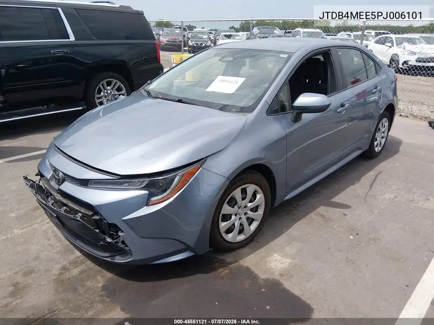 2023 Toyota Corolla Le VIN: JTDB4MEE5PJ006101 Lot: 45551121