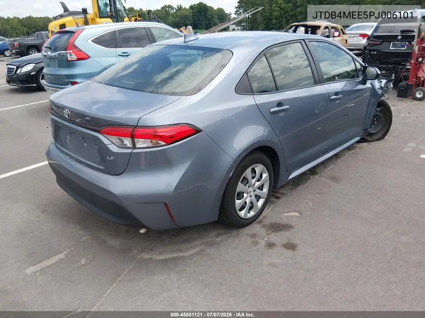 2023 Toyota Corolla Le VIN: JTDB4MEE5PJ006101 Lot: 45551121