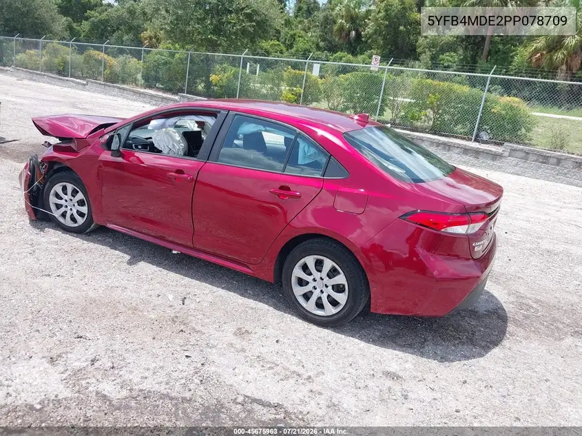 2023 Toyota Corolla Le VIN: 5YFB4MDE2PP078709 Lot: 45675963