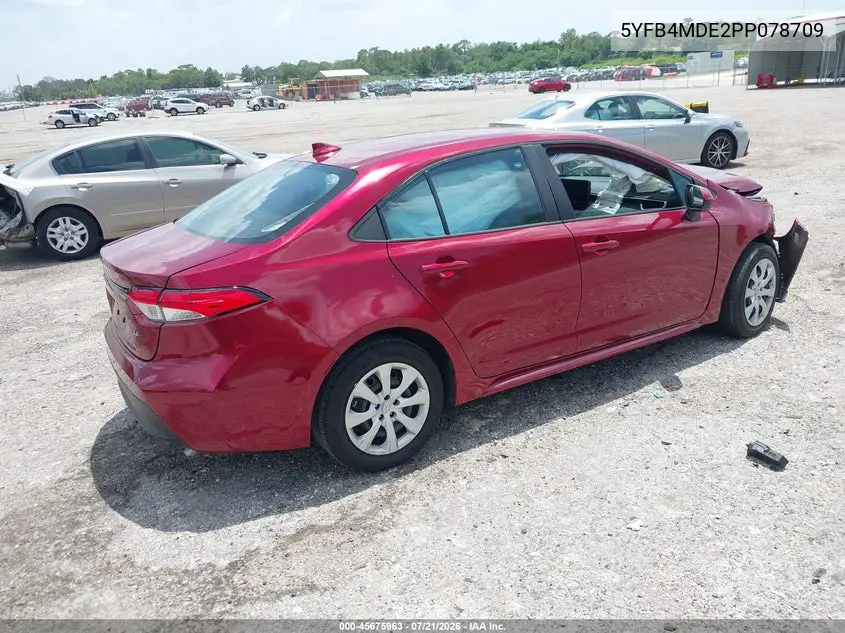 2023 Toyota Corolla Le VIN: 5YFB4MDE2PP078709 Lot: 45675963