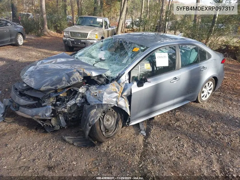 5YFB4MDEXRP097317 2024 Toyota Corolla Le
