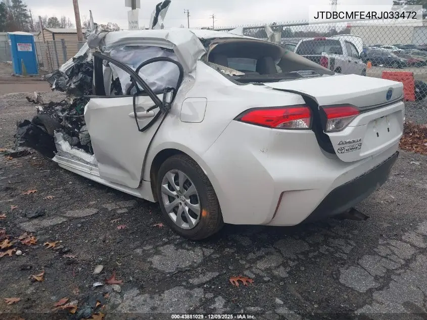 JTDBCMFE4RJ033472 2024 Toyota Corolla Hybrid Le