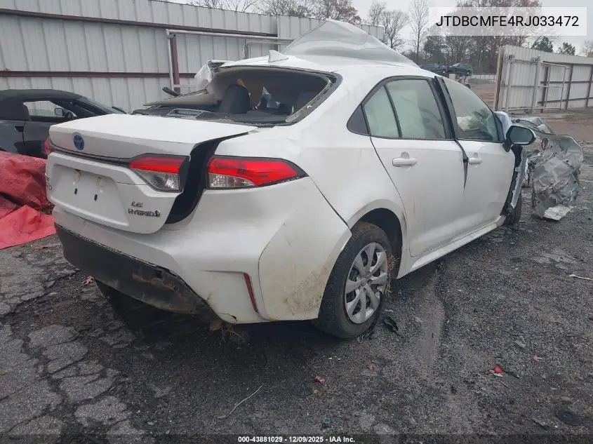 JTDBCMFE4RJ033472 2024 Toyota Corolla Hybrid Le