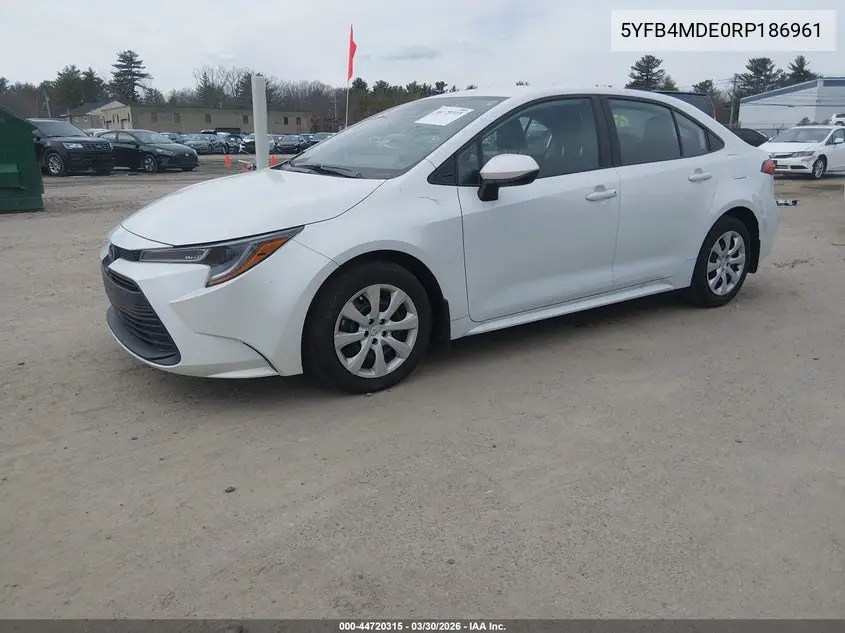5YFB4MDE0RP186961 2024 Toyota Corolla Le