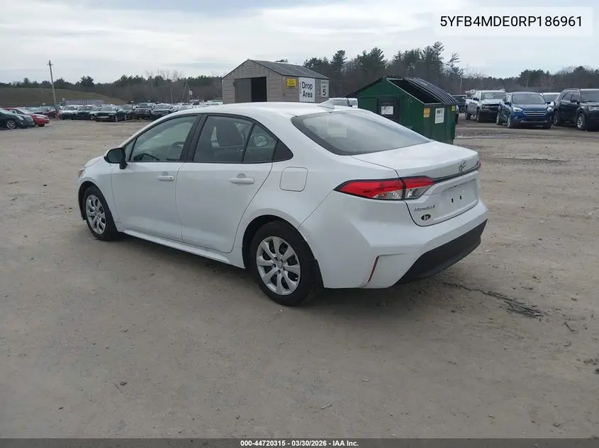 5YFB4MDE0RP186961 2024 Toyota Corolla Le