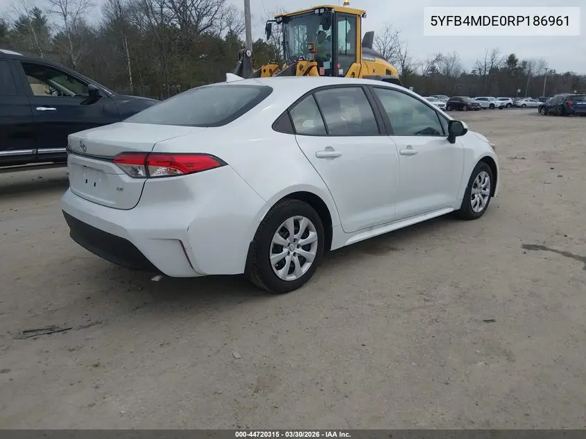 5YFB4MDE0RP186961 2024 Toyota Corolla Le
