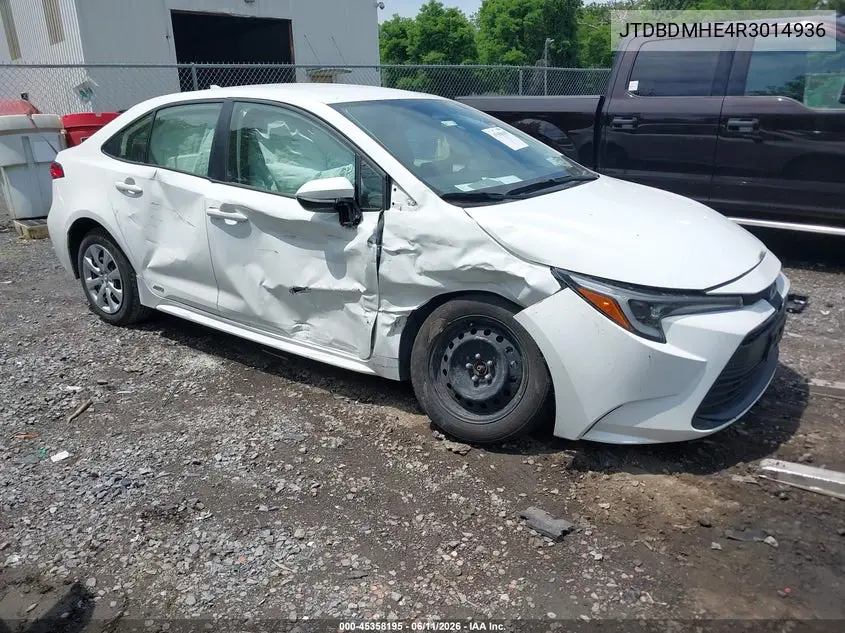2024 Toyota Corolla Hybrid Le VIN: JTDBDMHE4R3014936 Lot: 45358195