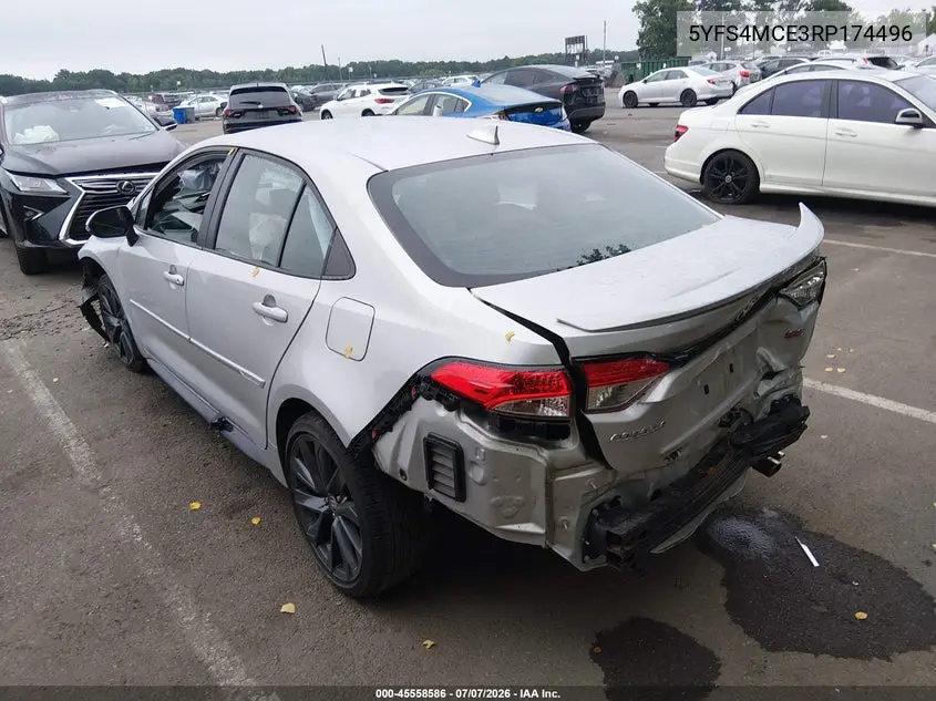 2024 Toyota Corolla Se VIN: 5YFS4MCE3RP174496 Lot: 45558586