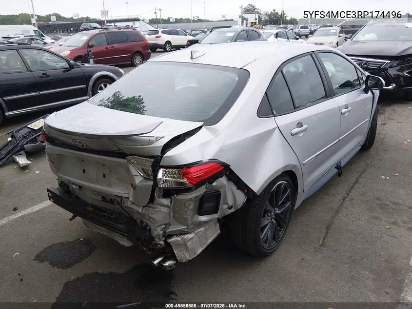 2024 Toyota Corolla Se VIN: 5YFS4MCE3RP174496 Lot: 45558586