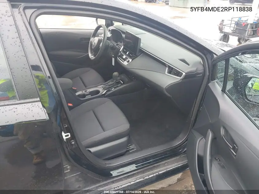 2024 Toyota Corolla Le VIN: 5YFB4MDE2RP118838 Lot: 45621168