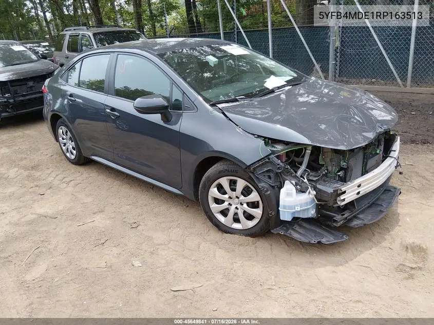 2024 Toyota Corolla Le VIN: 5YFB4MDE1RP163513 Lot: 45649841