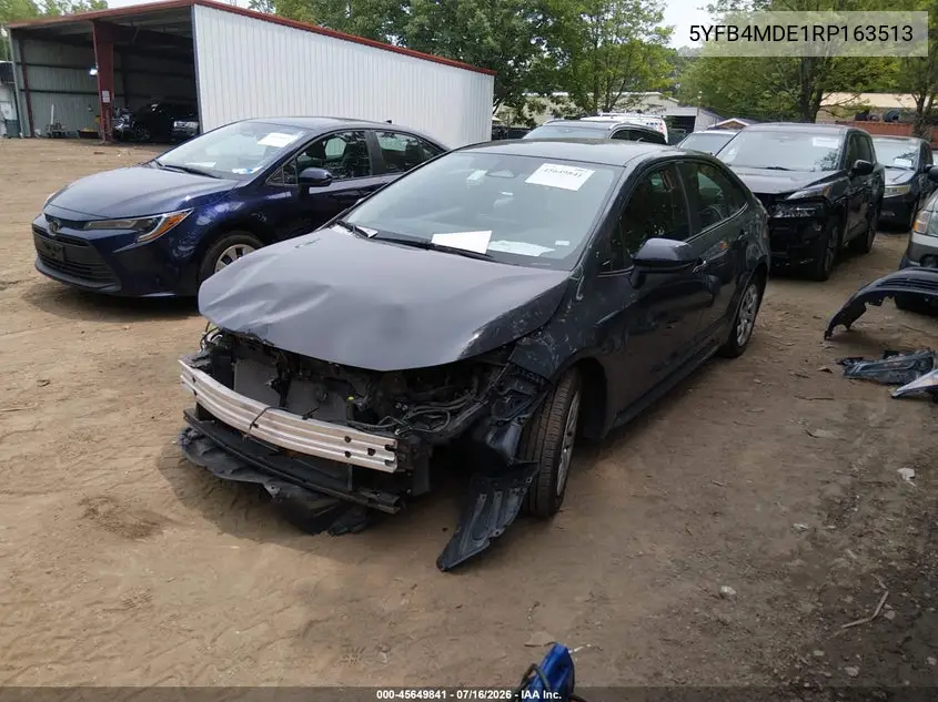 2024 Toyota Corolla Le VIN: 5YFB4MDE1RP163513 Lot: 45649841