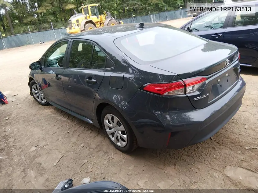 2024 Toyota Corolla Le VIN: 5YFB4MDE1RP163513 Lot: 45649841