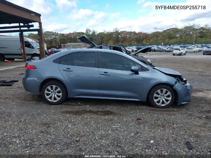 5YFB4MDE0SP255718 2025 Toyota Corolla Le