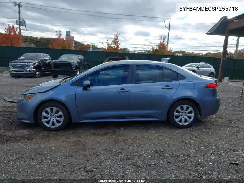 5YFB4MDE0SP255718 2025 Toyota Corolla Le