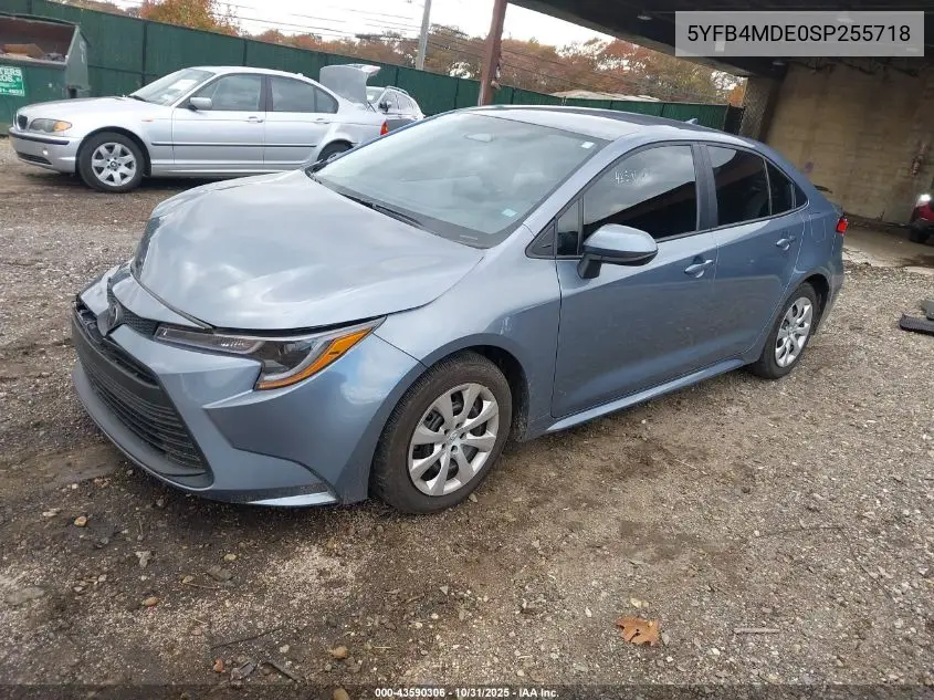 5YFB4MDE0SP255718 2025 Toyota Corolla Le