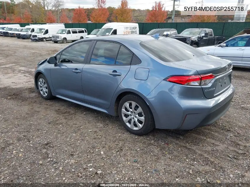 5YFB4MDE0SP255718 2025 Toyota Corolla Le