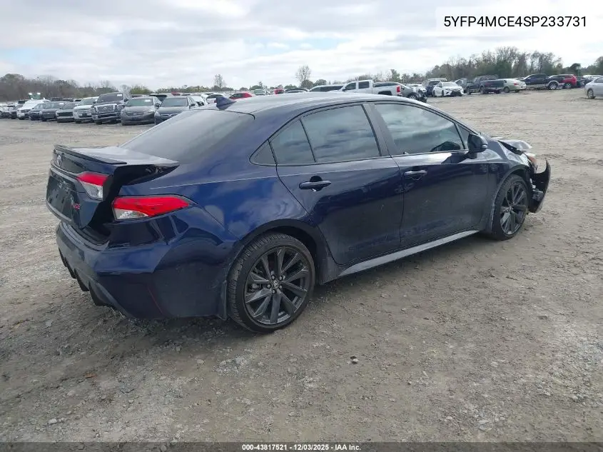 5YFP4MCE4SP233731 2025 Toyota Corolla Se