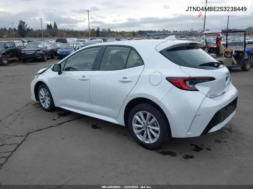 JTND4MBE2S3238449 2025 Toyota Corolla Se