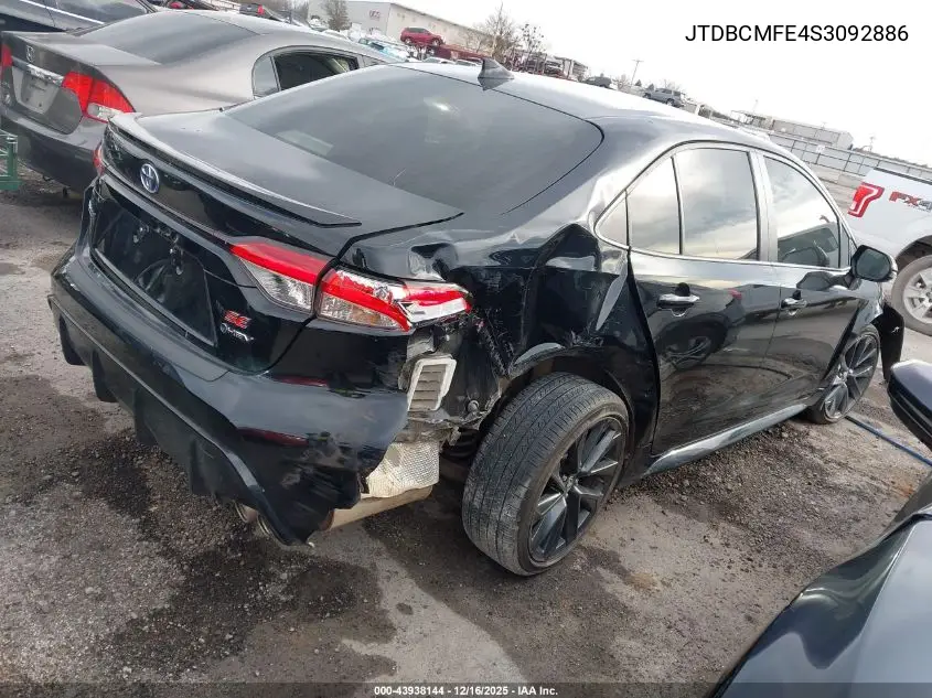 JTDBCMFE4S3092886 2025 Toyota Corolla Hybrid Se