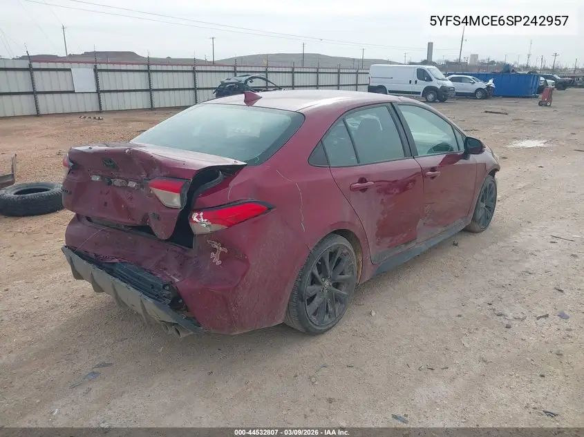 5YFS4MCE6SP242957 2025 Toyota Corolla Se