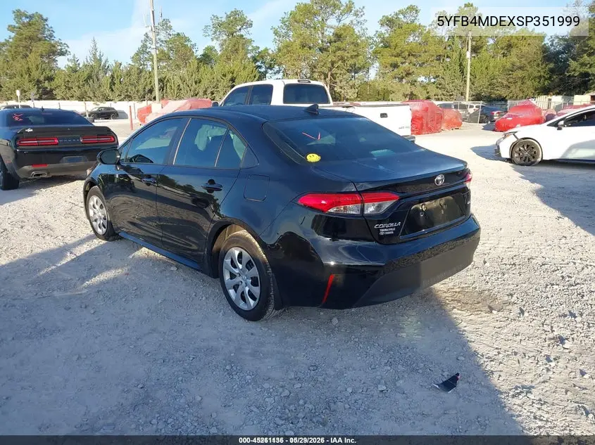 5YFB4MDEXSP351999 2025 Toyota Corolla Le