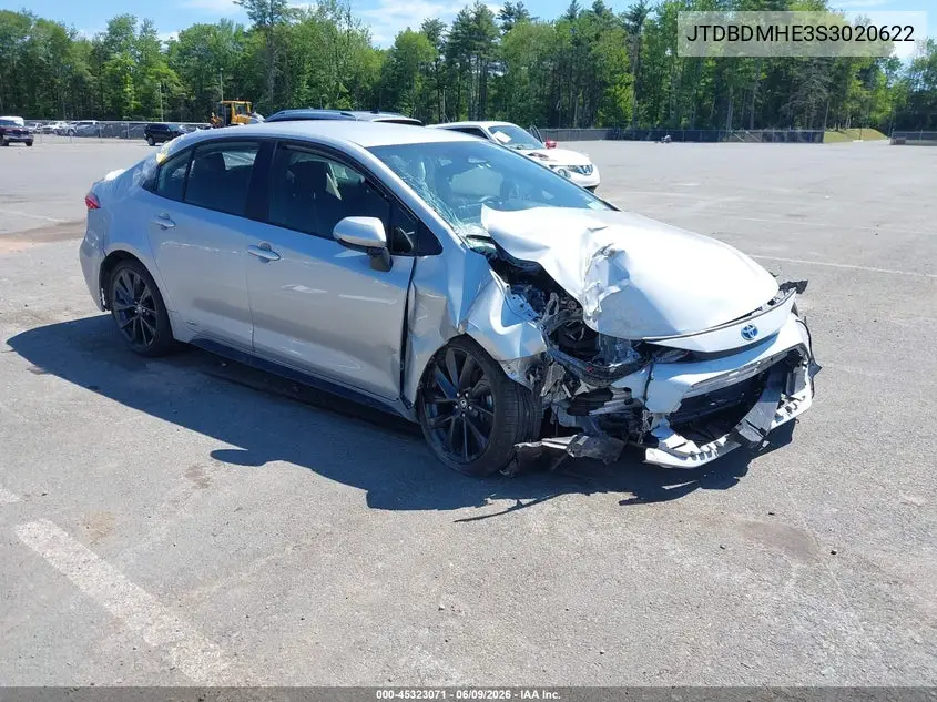 2025 Toyota Corolla Hybrid Se VIN: JTDBDMHE3S3020622 Lot: 45323071