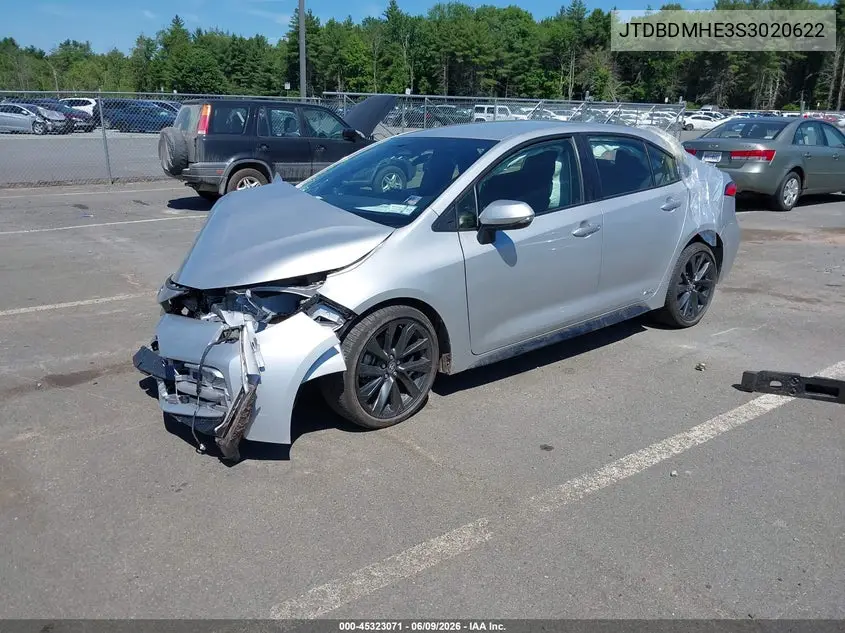 2025 Toyota Corolla Hybrid Se VIN: JTDBDMHE3S3020622 Lot: 45323071