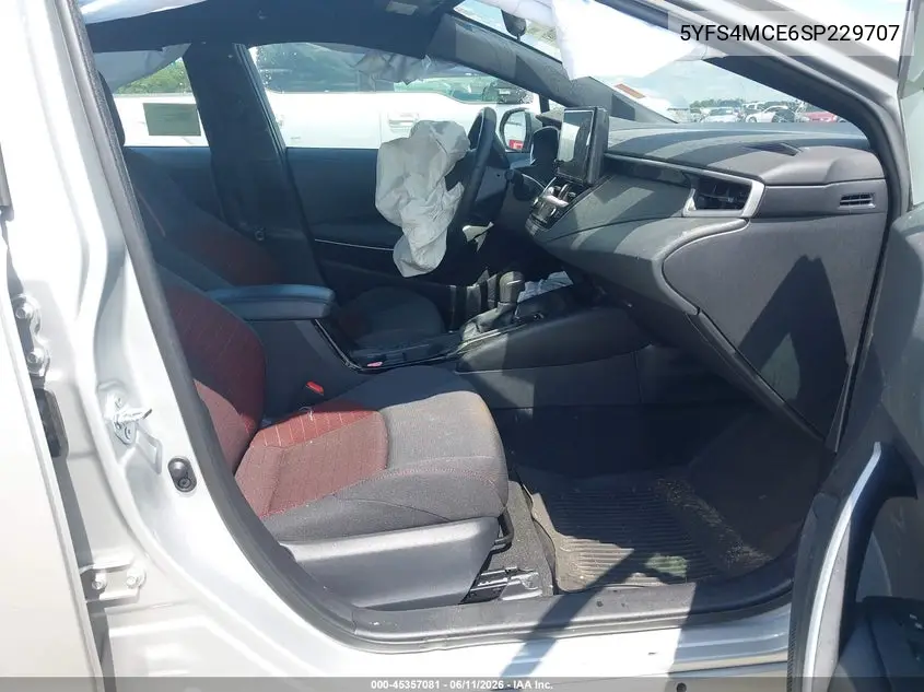 2025 Toyota Corolla Se VIN: 5YFS4MCE6SP229707 Lot: 45357081