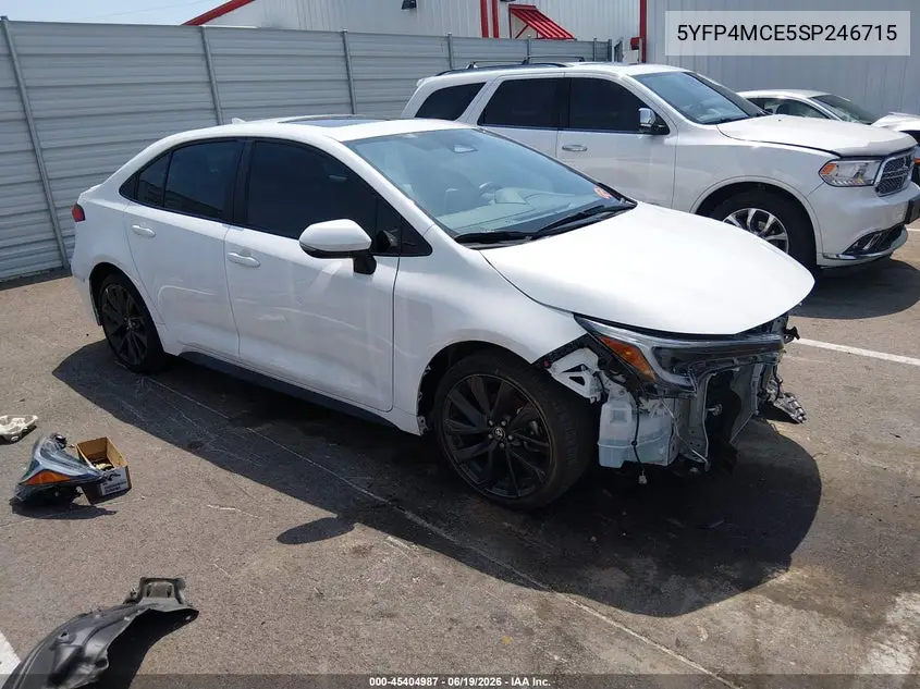 5YFP4MCE5SP246715 2025 Toyota Corolla Se