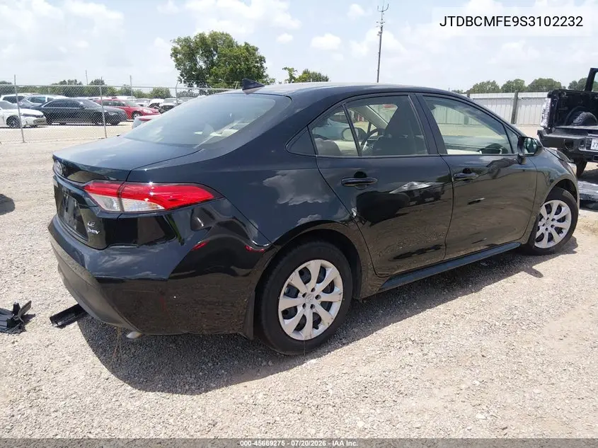 2025 Toyota Corolla Hybrid Le VIN: JTDBCMFE9S3102232 Lot: 45669275