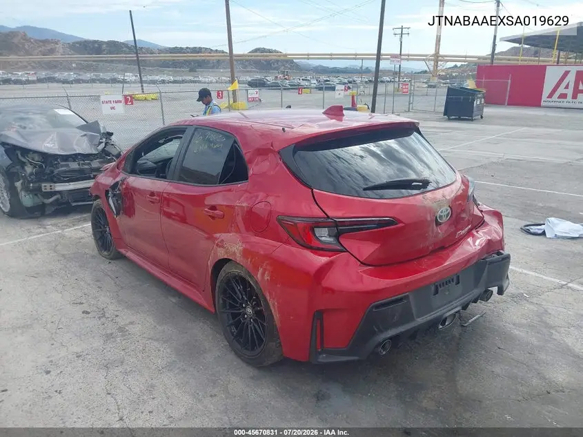 2025 Toyota Gr Corolla Core VIN: JTNABAAEXSA019629 Lot: 45670831