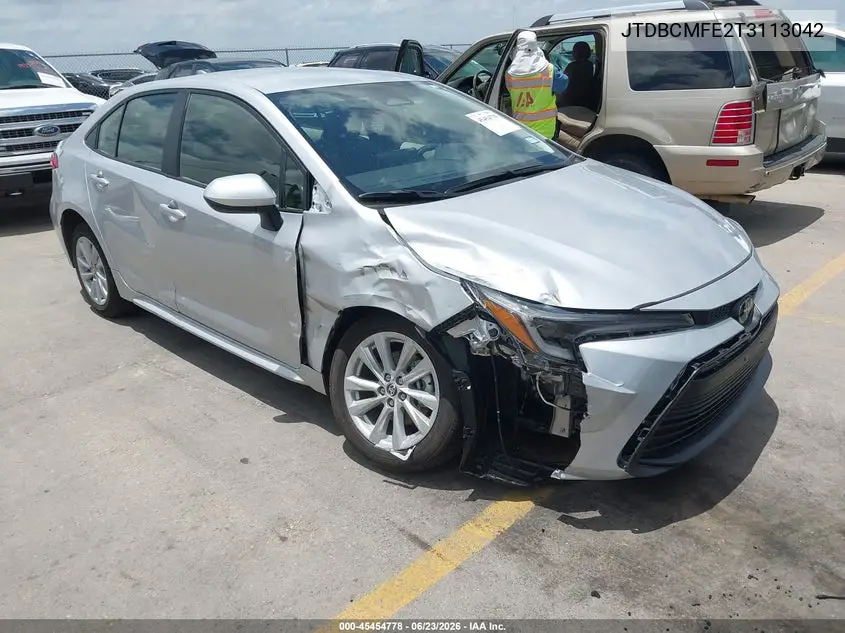 2026 Toyota Corolla Hybrid Hybrid Le VIN: JTDBCMFE2T3113042 Lot: 45454778