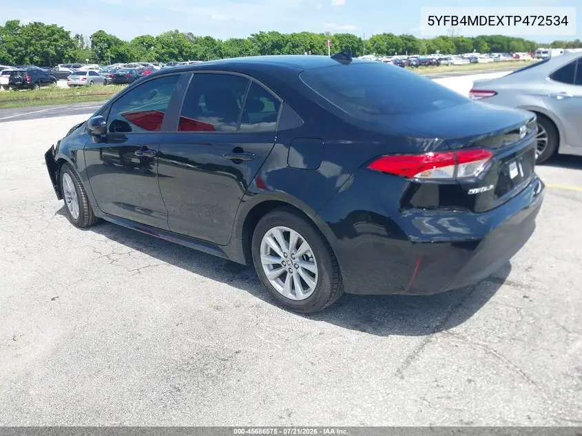 2026 Toyota Corolla Le VIN: 5YFB4MDEXTP472534 Lot: 45686575