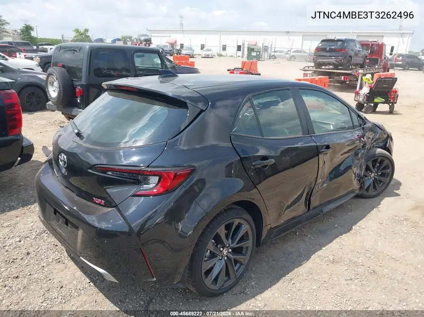 2026 Toyota Corolla Xse VIN: JTNC4MBE3T3262496 Lot: 45689222