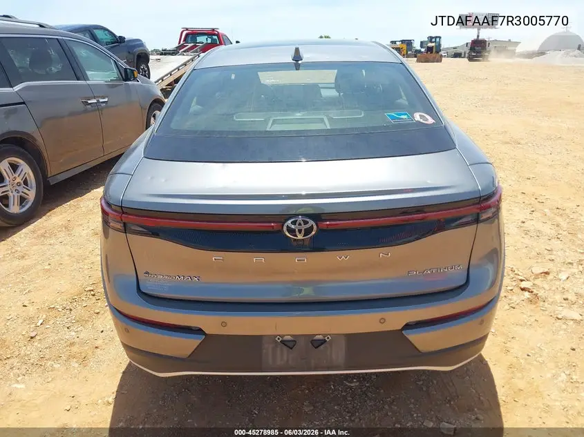2024 Toyota Crown Platinum VIN: JTDAFAAF7R3005770 Lot: 45278985