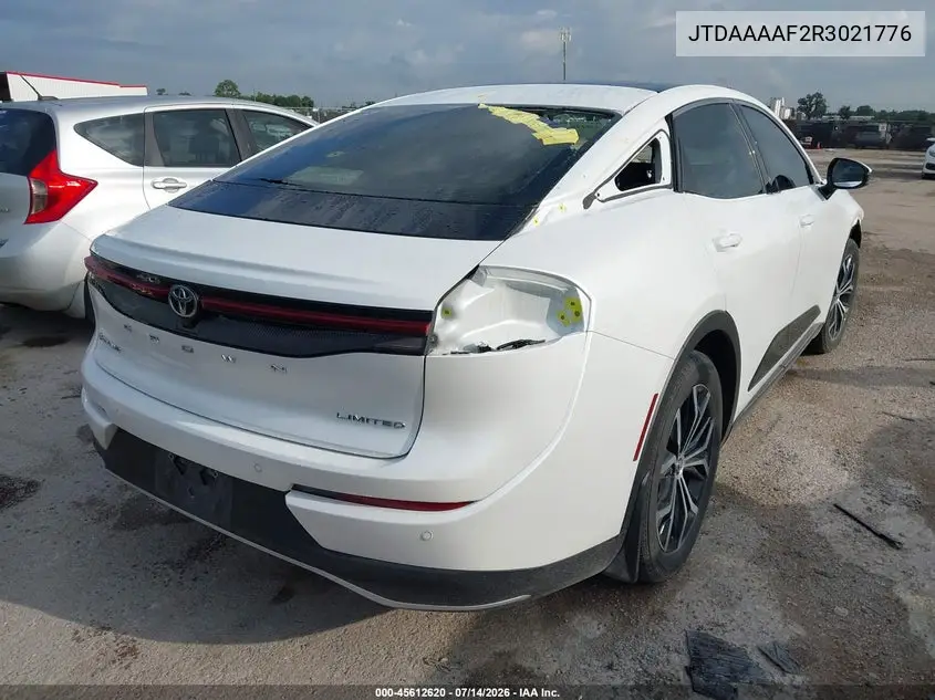 2024 Toyota Crown Limited VIN: JTDAAAAF2R3021776 Lot: 45612620