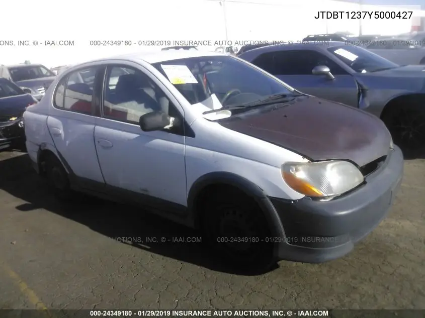 2000 Toyota Echo VIN: JTDBT1237Y5000427 Lot: 24349180